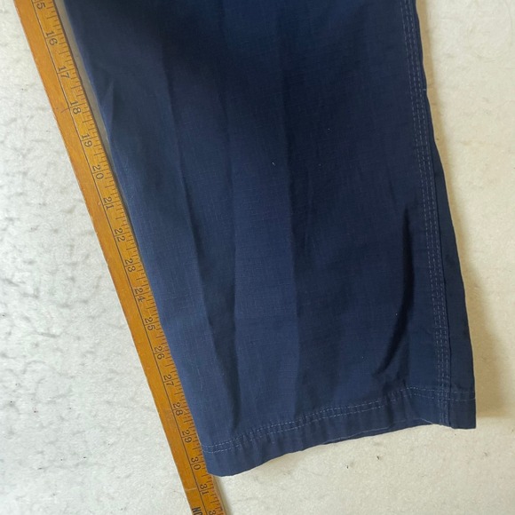 Carhartt Men's Navy Blue Cargo Work Pants Elastic Waist Size Regular M - Picture 6 of 7
